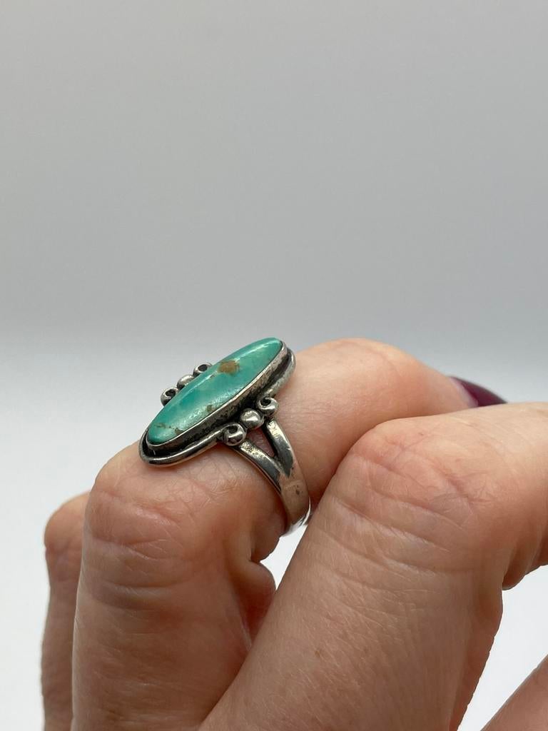 D620 Prachtige zilveren Navajo ring maat 16,5, Ophalen of Verzenden, X, Met edelsteen, Dame