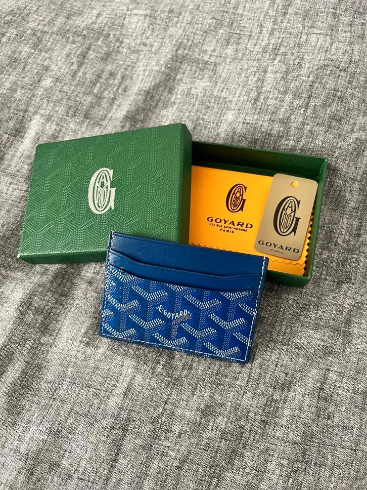 Goyard pasjeshouder - blauw - incl. doosje, Sieraden, Tassen en Uiterlijk, Portemonnees, Nieuw, Overige merken, Blauw, Leer, Ophalen of Verzenden