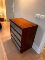 IKEA HOPEN ladekast donkerbruin met matglas, Ophalen, 50 tot 100 cm, Zo goed als nieuw, 3 of 4 laden