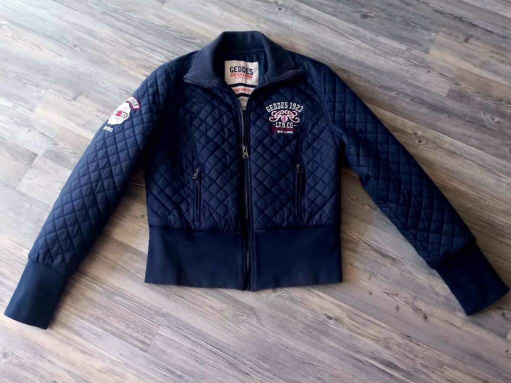 Gave warme winterjas Geddes & Gillmore maat L, Kleding | Dames, Jassen | Winter, Gedragen, Maat 42/44 (L), Blauw, Ophalen of Verzenden