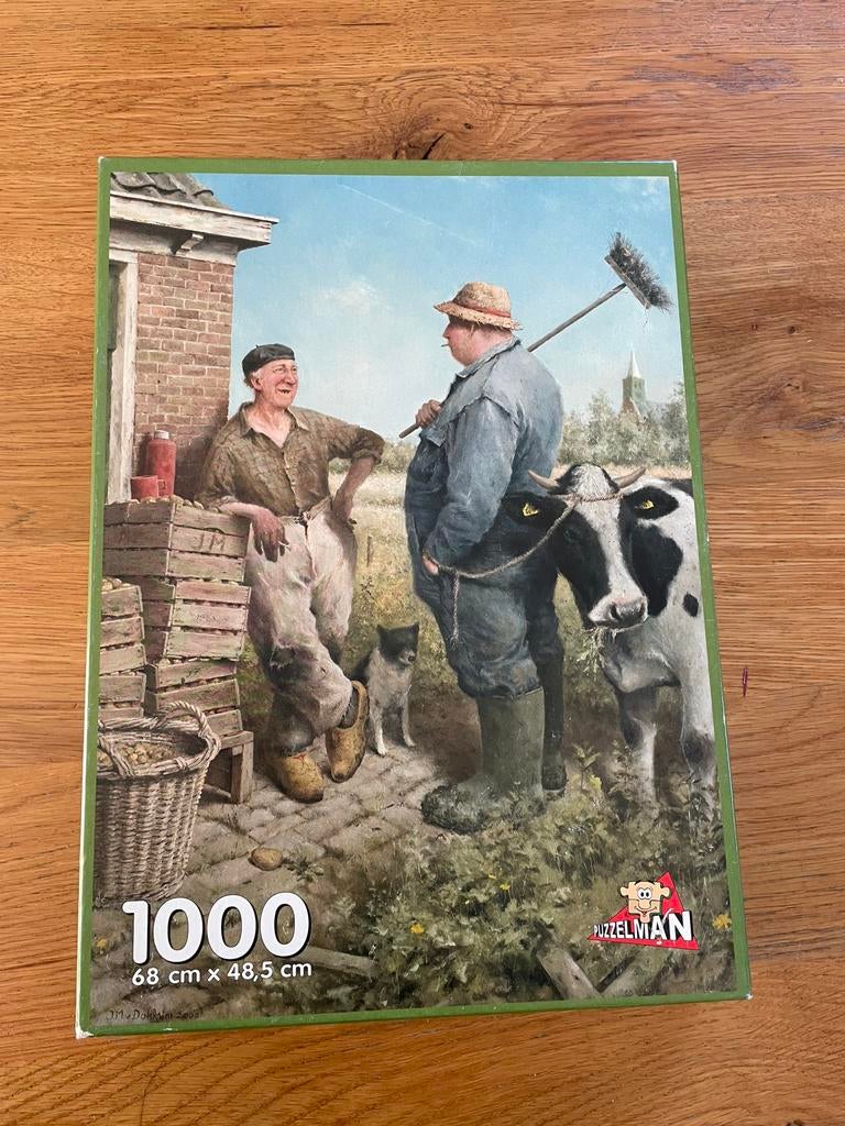 Puzzel Marius van Dokkum. 1000 stukjes. Weerpraatje, Hobby en Vrije tijd, Ophalen of Verzenden, 500 t/m 1500 stukjes, Zo goed als nieuw