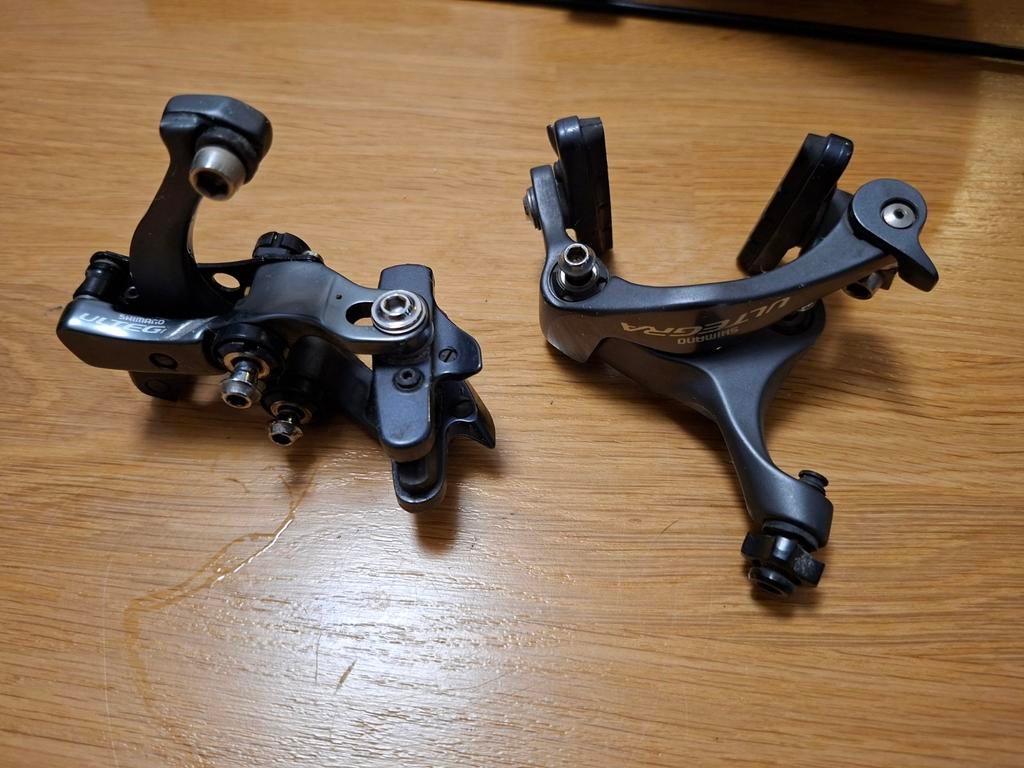 Shimano ultegra 6800 postmount remhoeven set, Ophalen of Verzenden, Gebruikt, Crankstel of Pedalen, Shimano Ultegra