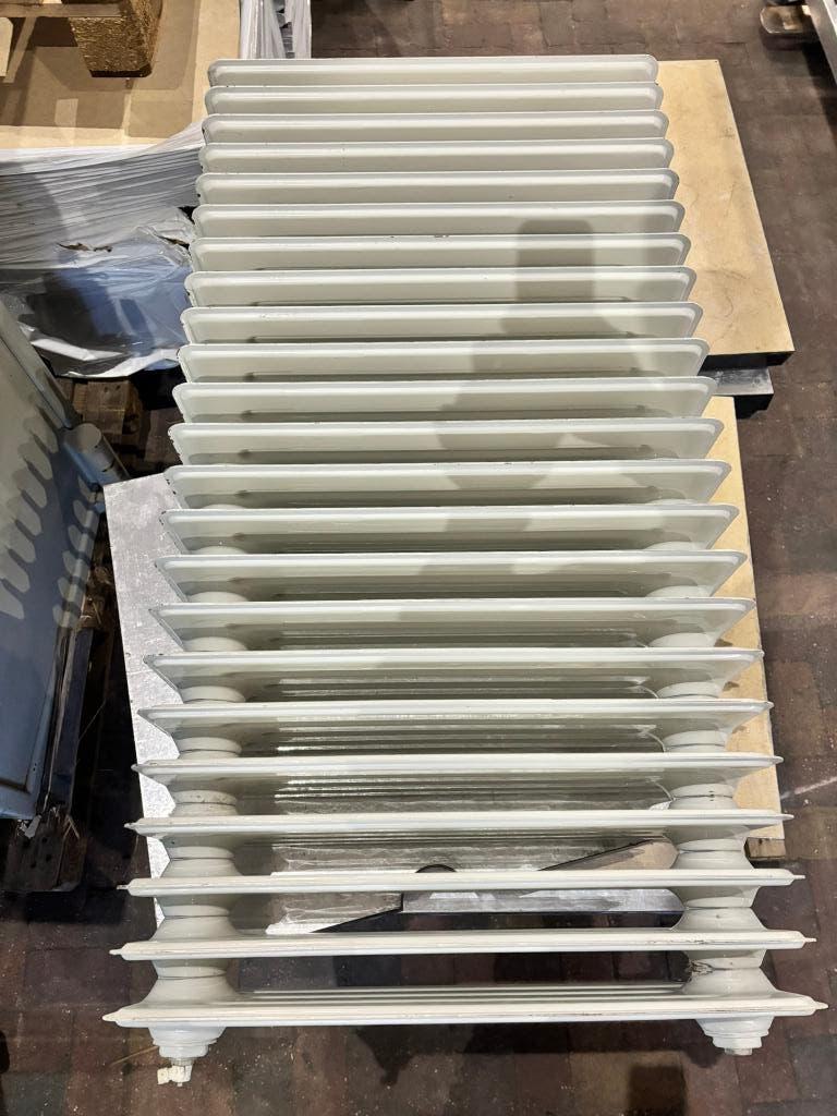 1 stuk gietijzeren kolom radiator 120x60 cm (wit), Ophalen, 30 tot 80 cm, Gebruikt, Radiator