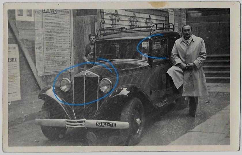 Lancia fotokaart vooroorlogse auto oldtimer, Verzenden, 1920 tot 1940, Ongelopen, Voertuig