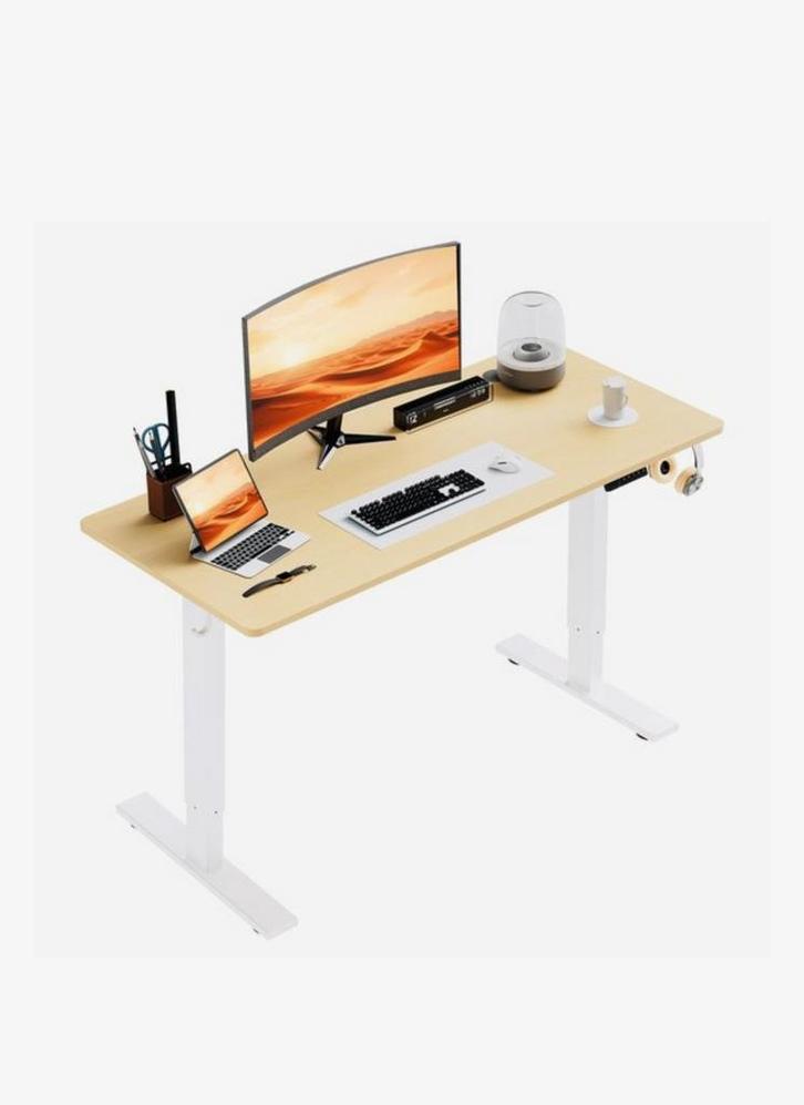 Slim Elektrisch Zit-Sta Bureau 60x110cm Wit, Nieuw, Huis en Inrichting, Bureaus, Nieuw, Elektrisch, Ophalen