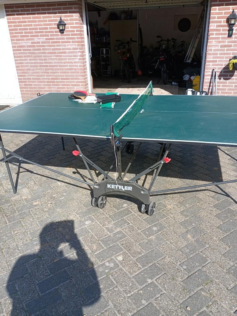 Verrijdbare Kettler tafeltennistafel, Sport en Fitness, Ophalen, Gebruikt, Tafel Indoor, Verrijdbaar