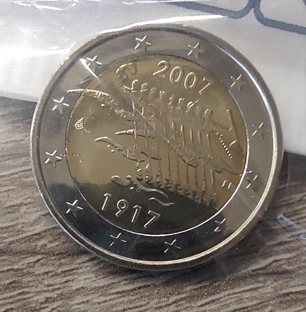 2 Euro 2007 finland unc. 90 jr onafhankelijkheid, Ophalen of Verzenden, Finland, 2 euro, Losse munt