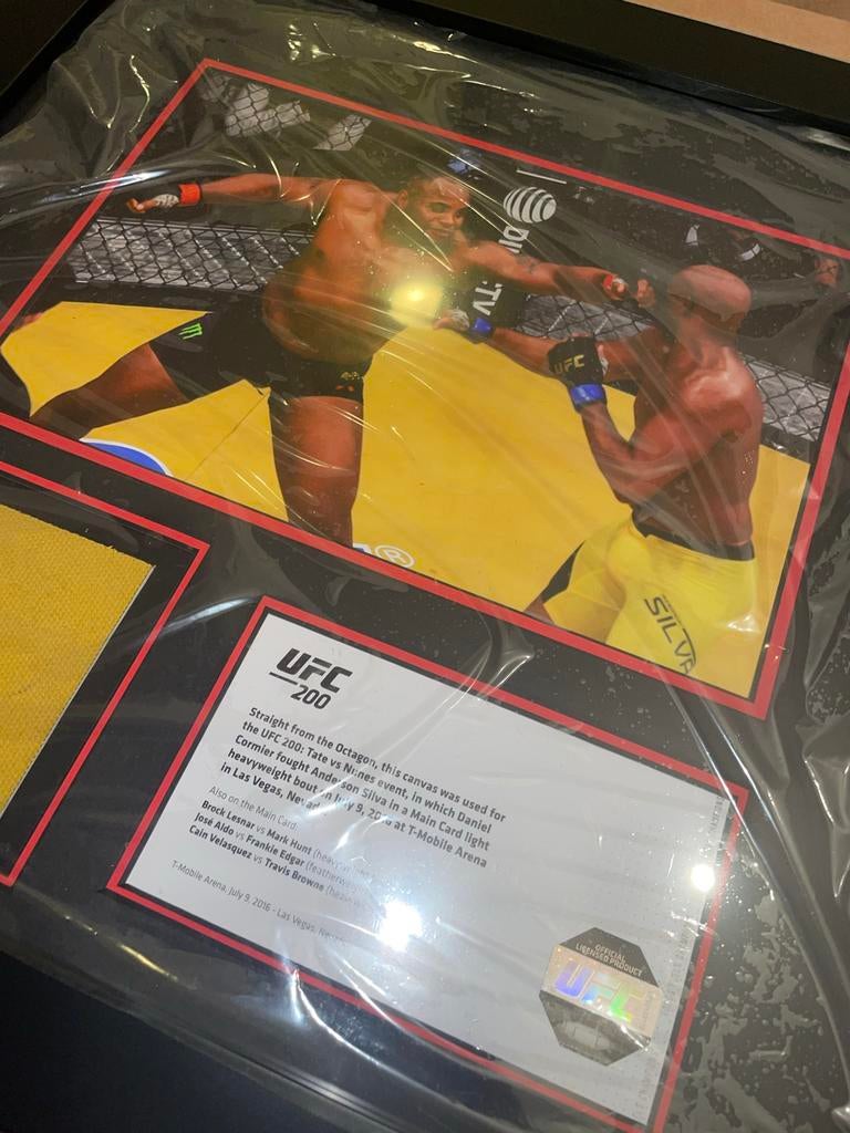 UFC 200 ingelijst canvas piece, Verzamelen, Ophalen of Verzenden, Zo goed als nieuw, Overige sporten, Overige typen