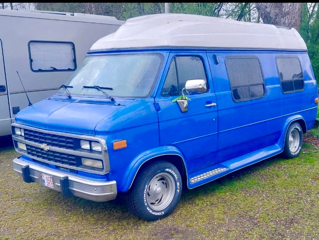 Chevy Van G20.  1995. In prima staat, Auto's, Chevrolet, 8 cilinders, Blauw, Particulier, LPG
