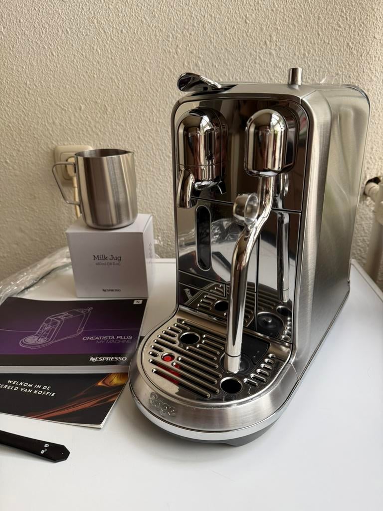 Nespesso Sage - Creatista Plus Silver/RVS edition, Witgoed en Apparatuur, Koffiezetapparaten, Ophalen of Verzenden, Zo goed als nieuw
