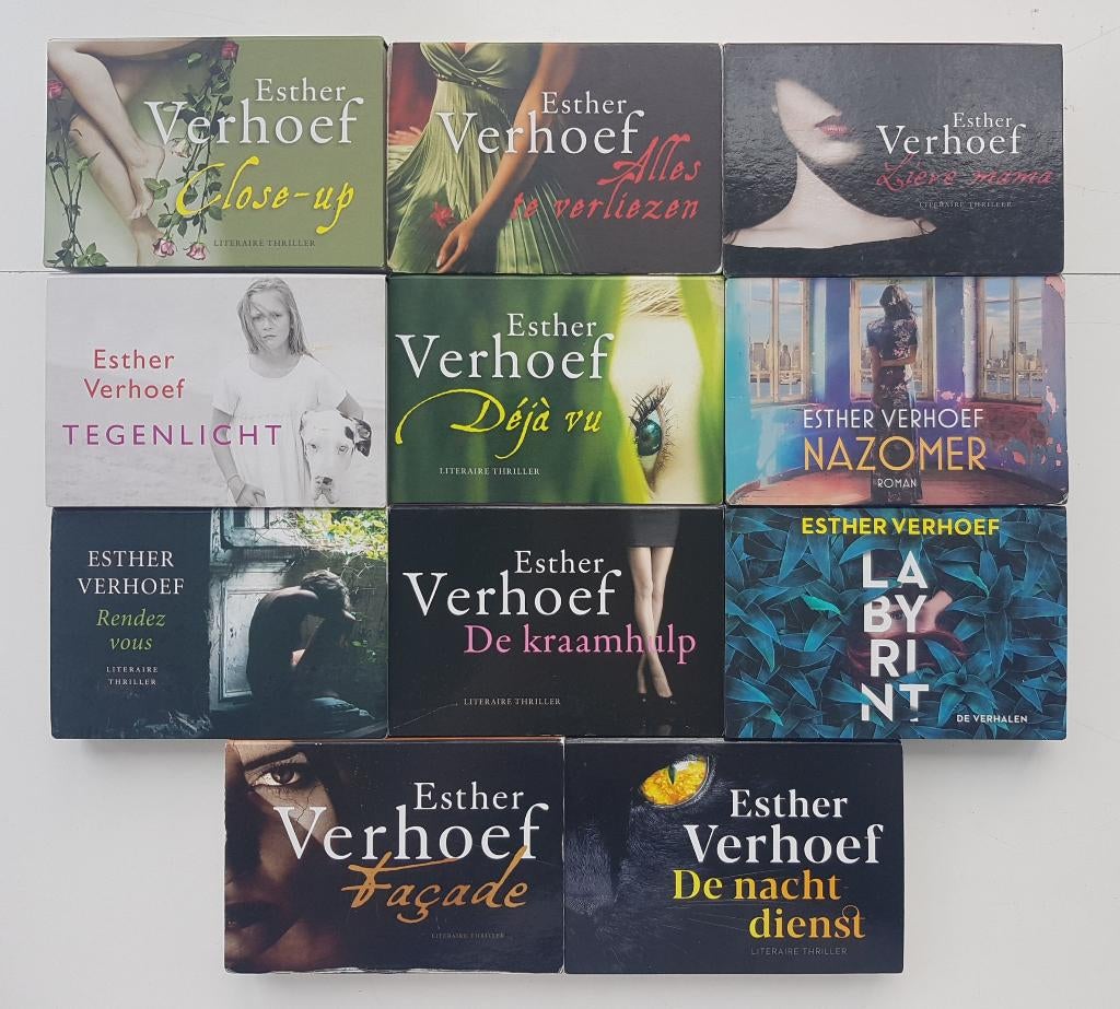11x Dwarsligger Esther Verhoef oa. De Nachtdienst, Nazomer, Ophalen of Verzenden, Esther Verhoef, Nederland
