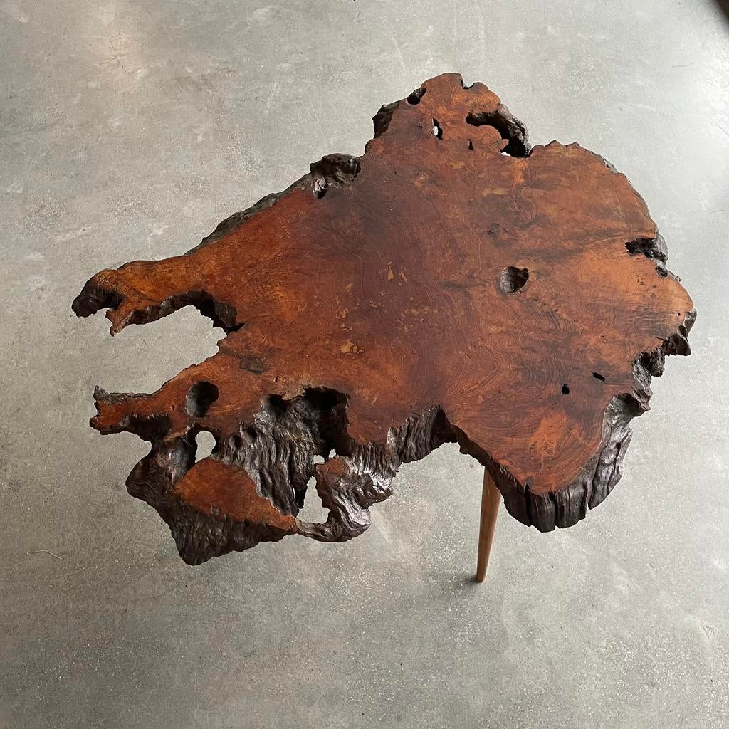 Antiek tafeltje vintage jaren boomstam boom tafel, Ophalen