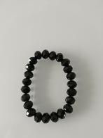 Zwarte kralenarmband, Ophalen of Verzenden, Zo goed als nieuw, Zwart, Overige materialen