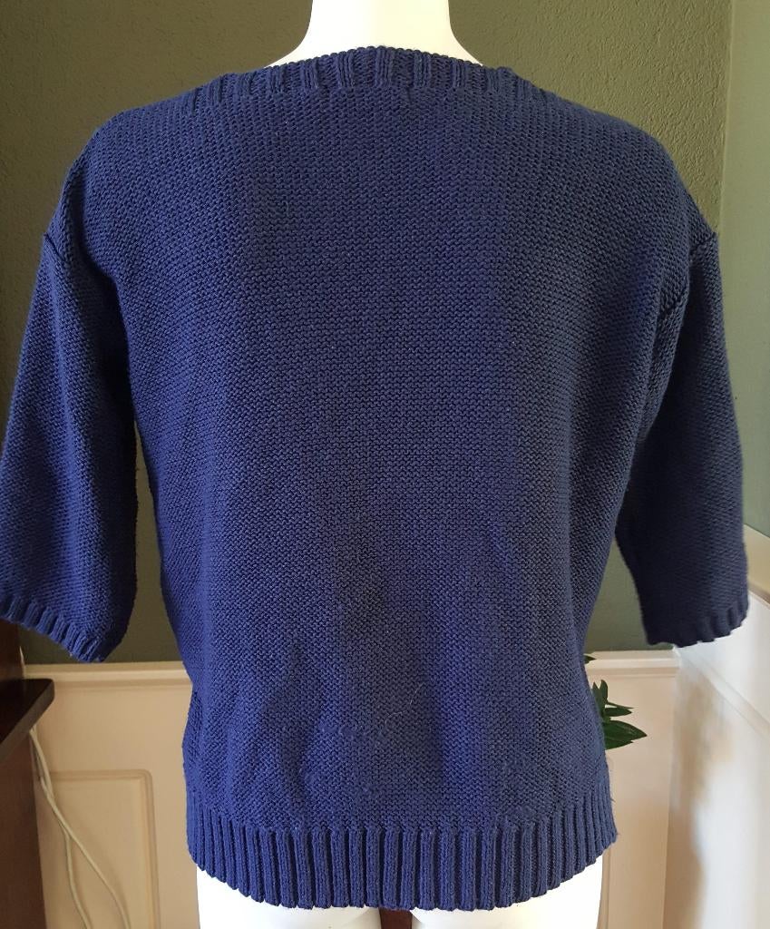 Rozu RO-ZU blauw vest M 38 40 cardigan, Kleding | Dames, Maat 38/40 (M), Zo goed als nieuw, Ro&Zu, Verzenden