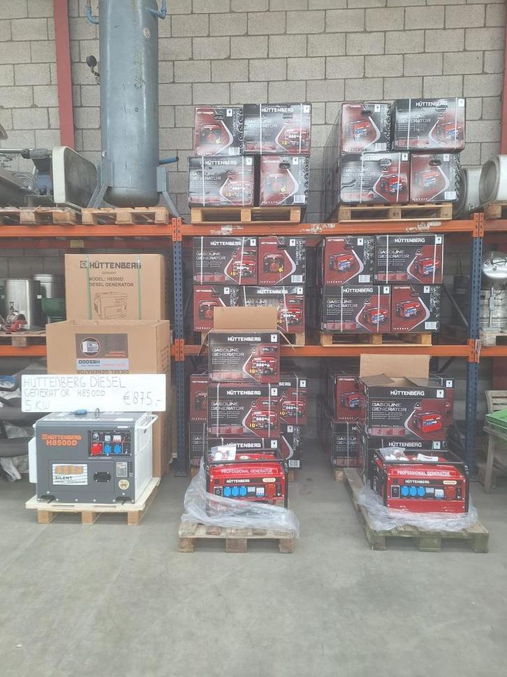 OUTLET NOODPAKKET AGGREGATEN, Doe-het-zelf en Verbouw, Aggregaten, Nieuw, Benzine, Minder dan 5 kVA, Elektrisch startend, Ophalen