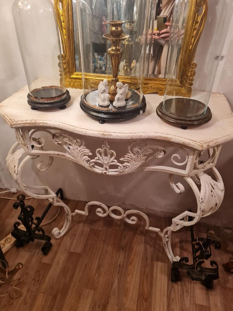 Old look sidetable merk Clayre & Eef, Antiek en Kunst, Ophalen of Verzenden