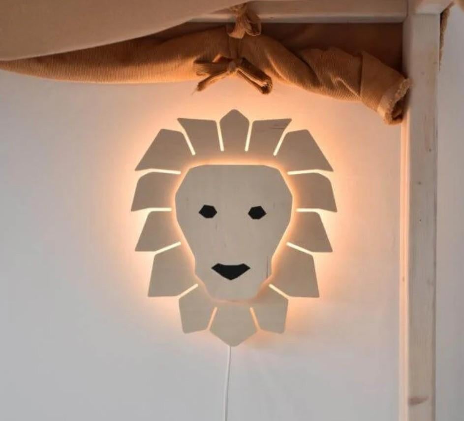 Toddie - houten wandlamp - Leeuw blank (NIEUW!), Kinderen en Baby's, Ophalen, Nieuw, Lamp