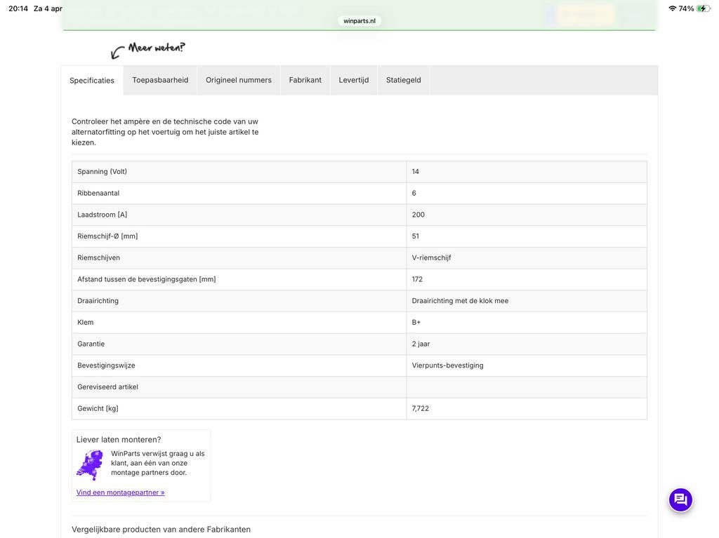 Dynamo. DS 3 diesel citroen 1.6, Ophalen, Gebruikt, Citroën