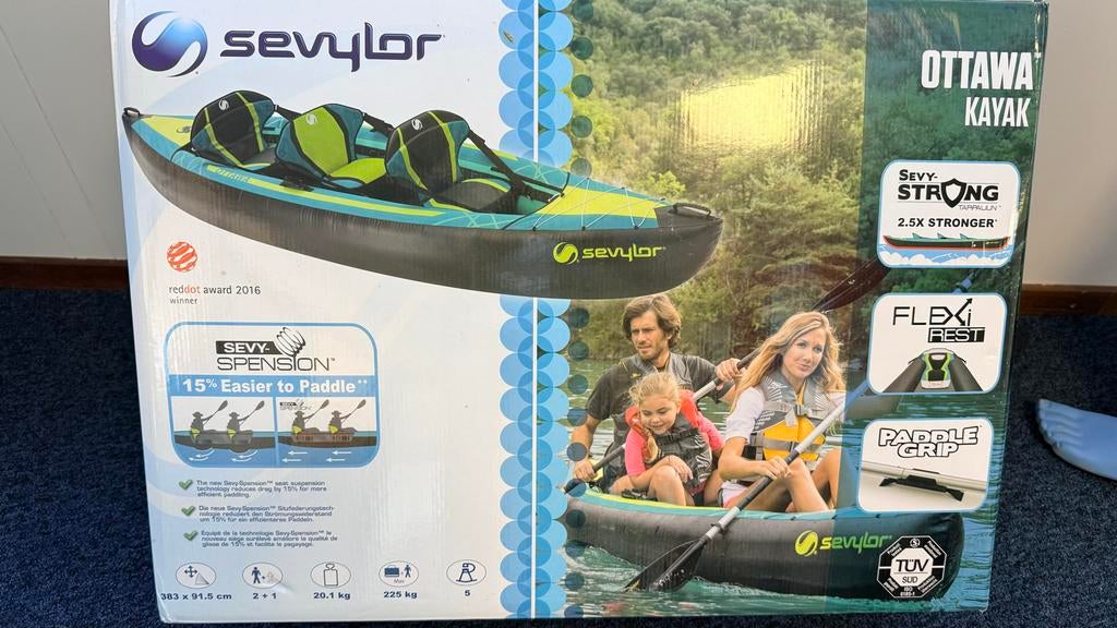 Seyvlor ottawa kayak, Ophalen, Nieuw, Twee personen, Kajak
