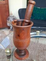 Antieke Engelse houten vijzel, Ophalen of Verzenden