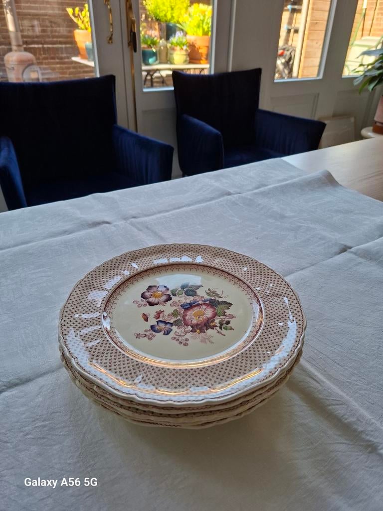 Te koop 5 diner borden Mason's Paynsley, Antiek en Kunst, Ophalen of Verzenden