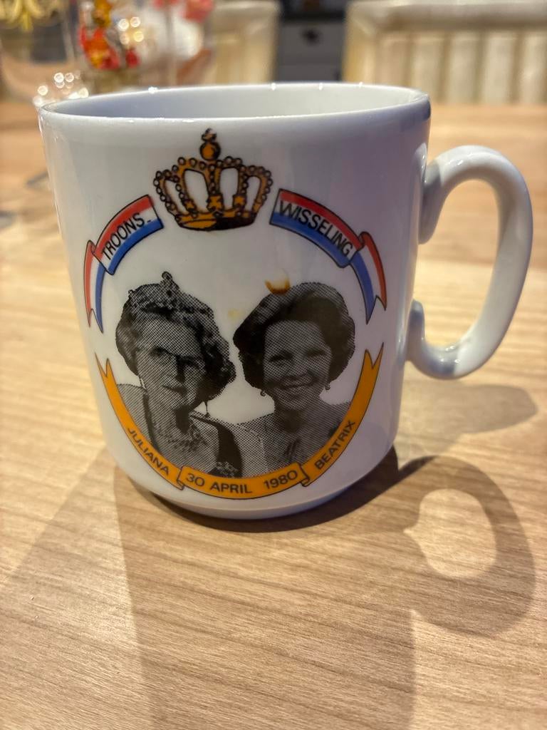 Troonswisseling Juliana Beatrix 1980 mok, Ophalen of Verzenden