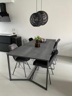 Industriële eettafel 220x100 - Stalen Frame - 6-8 Pers, Huis en Inrichting, Tafels | Eettafels, Ophalen, 200 cm of meer, 50 tot 100 cm