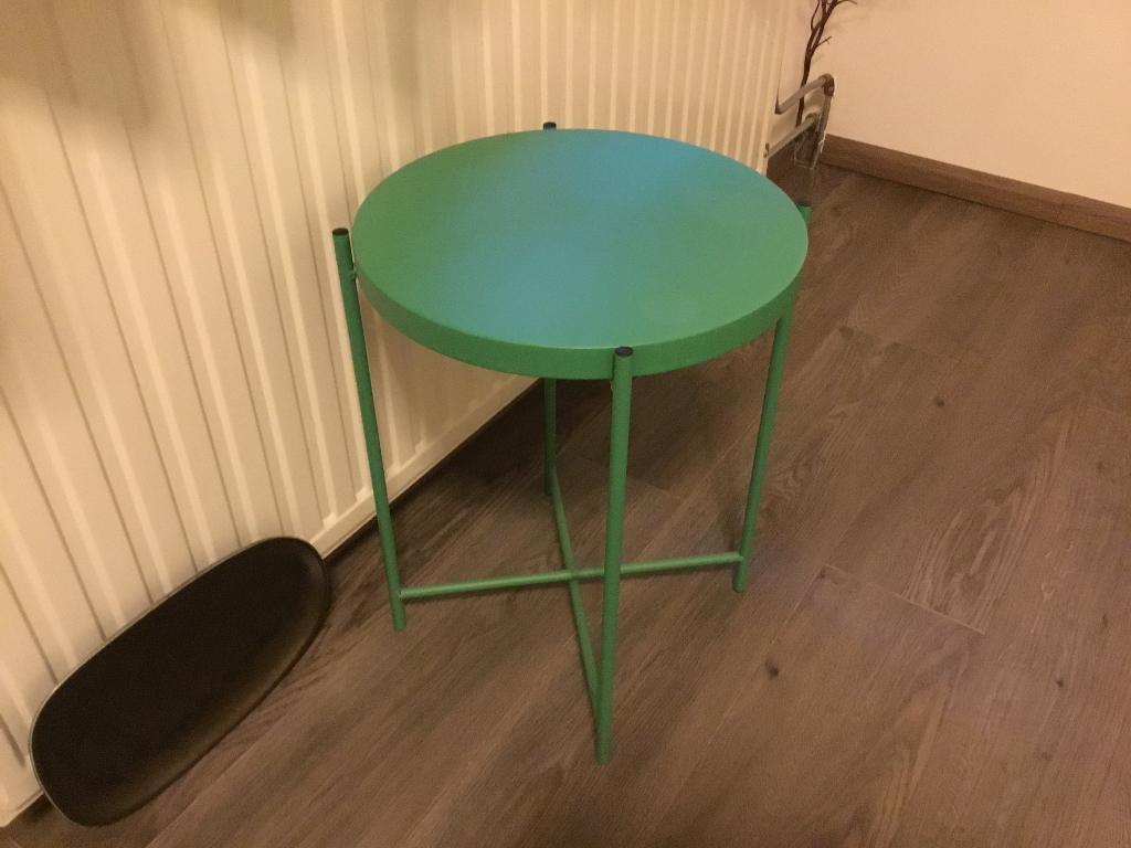 bijzettafel, Minder dan 55 cm, Gebruikt, Metaal of Aluminium, Rond