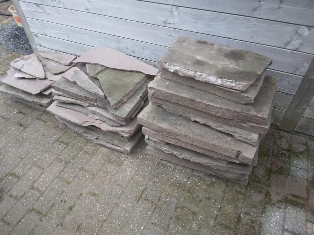 Flagstones, Ophalen, Gebruikt, 5 tot 10 m², Natuursteen