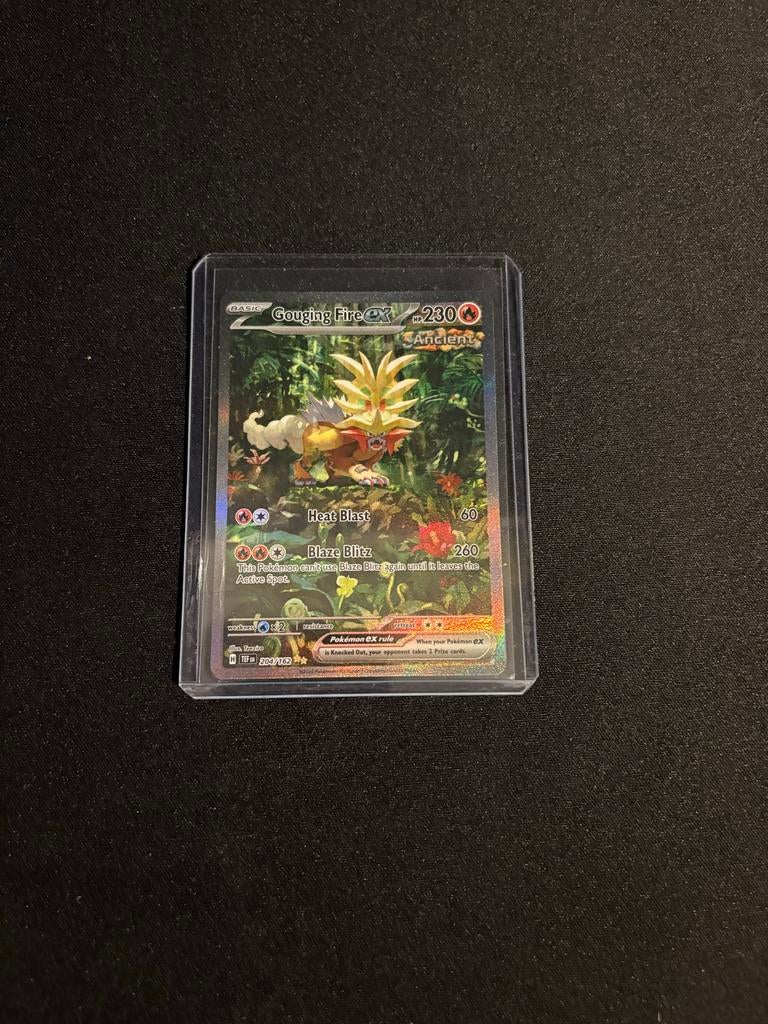 Gouging Fire Ex #204 Temporal Forces Pokemon kaart, Ophalen of Verzenden, Zo goed als nieuw, Losse kaart, Foil