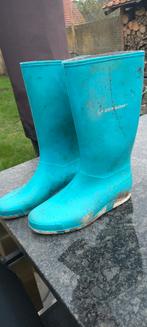 Dunlop regenlaarzen - turquoise, Ophalen, Gebruikt