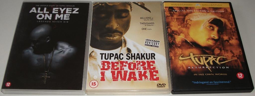 Dvd-Set *** TUPAC SHAKUR *** 3 stuks, Vanaf 12 jaar, Ophalen of Verzenden, Zo goed als nieuw