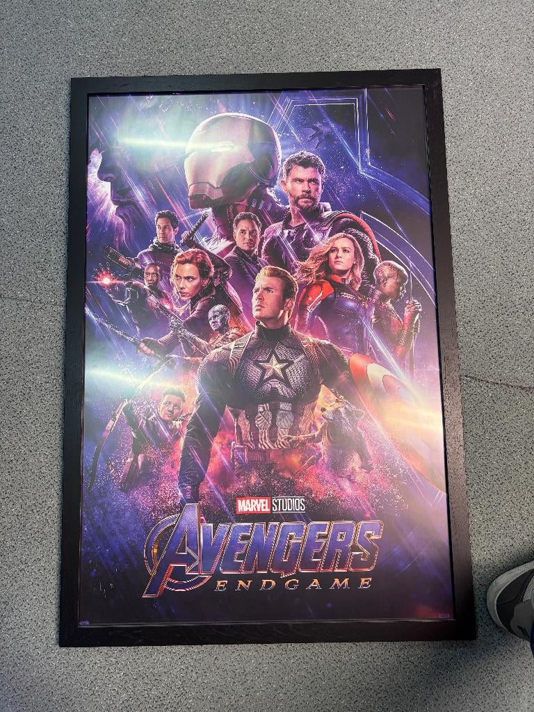 Poster marvel 70 x100 inclusief lijst, Rechthoekig Staand, Nieuw, Ophalen of Verzenden, A1 t/m A3