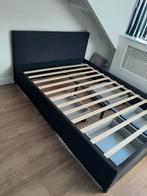 Nieuwe bed 1.40 x 2 m donkergrijs/zwart, Ophalen, Eenpersoons, Zwart, Nieuw