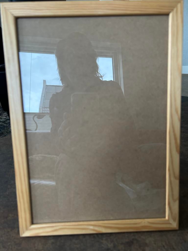 Houten fotolijst 28 x 20 cm, Minder dan 50 cm, Ophalen of Verzenden, Zo goed als nieuw, Minder dan 50 cm