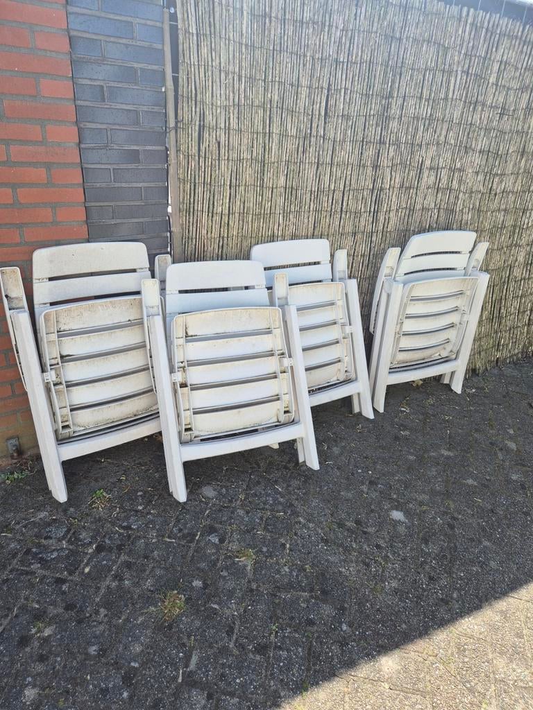 4 hartman stoelen, Ophalen, Gebruikt, Kunststof