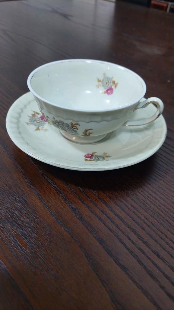 Kop en schotel met bloemen van MOSA Maastricht, Ophalen of Verzenden