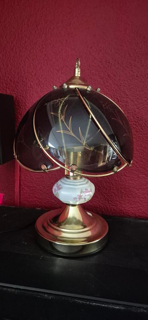 Vintage Hollywood Regency Lotus Tafellamp, Antiek en Kunst, Ophalen of Verzenden