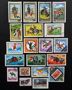 Mongolië - Paarden - 20 mooie grote zegels, Ophalen of Verzenden, Gestempeld, Dier of Natuur