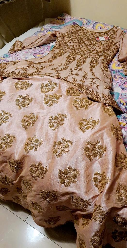 Prachtige Indiase bruidsjurk/Lengha Roze/Goud, Kleding | Dames, Gelegenheidskleding, Zo goed als nieuw, Overige typen, Maat 36 (S)