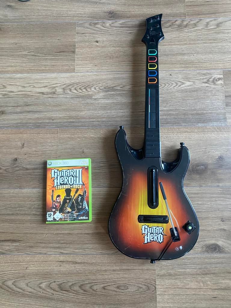 XBOX360 Guitar Hero III: Legends of Rock & controller, Spelcomputers en Games, Muziek, Gebruikt, 1 speler, Ophalen of Verzenden