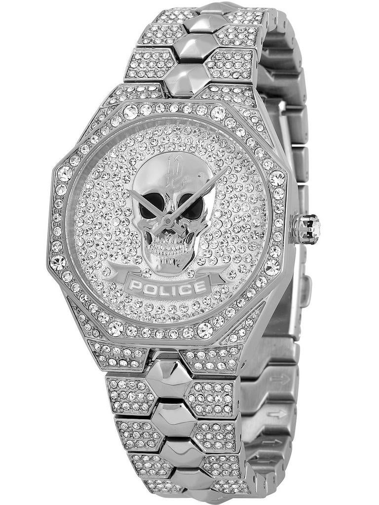Police horloge heren Swarovski edelstaal PL16027BSG.22M, Overige merken, Staal, Staal, Polshorloge