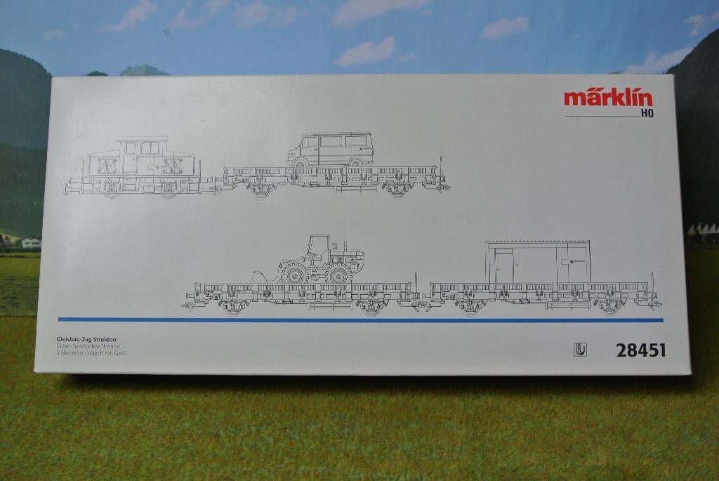 Märklin 28451 "Strukton" met diesellok "Herma", Wisselstroom, Treinset, Ophalen of Verzenden, Zo goed als nieuw