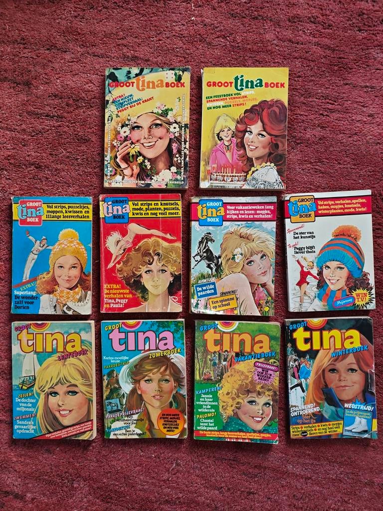10x Groot Tina Boek (1977-1980) - Vintage, Ophalen of Verzenden, Gelezen