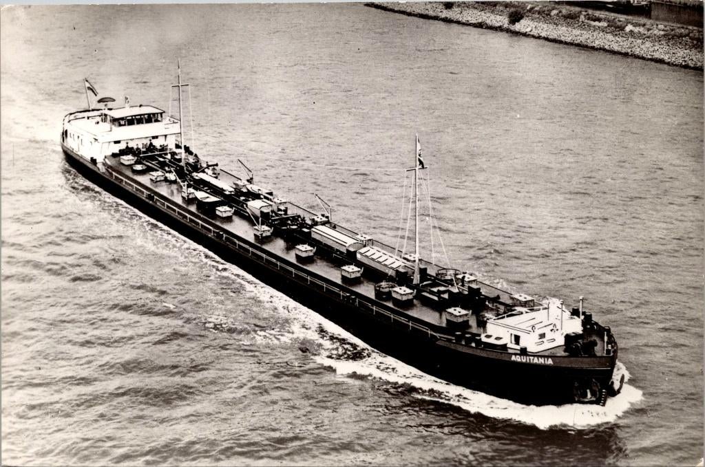 Rotterdam PHs. van Ommeren - Motortankschip Aquitania, Verzenden, 1960 tot 1980, Ongelopen, Zuid-Holland