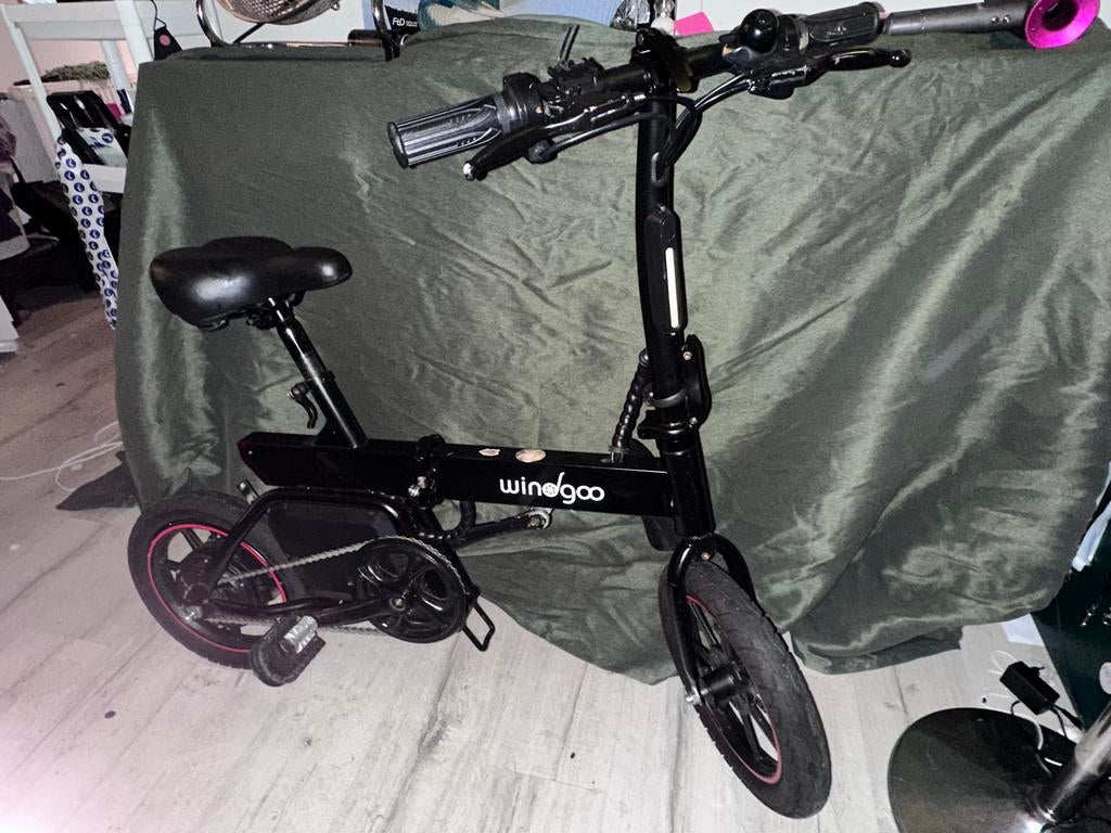 Windgoo opvouwbare elektrische fiets met lekke band en oplad, Ophalen, Gebruikt, Overige merken
