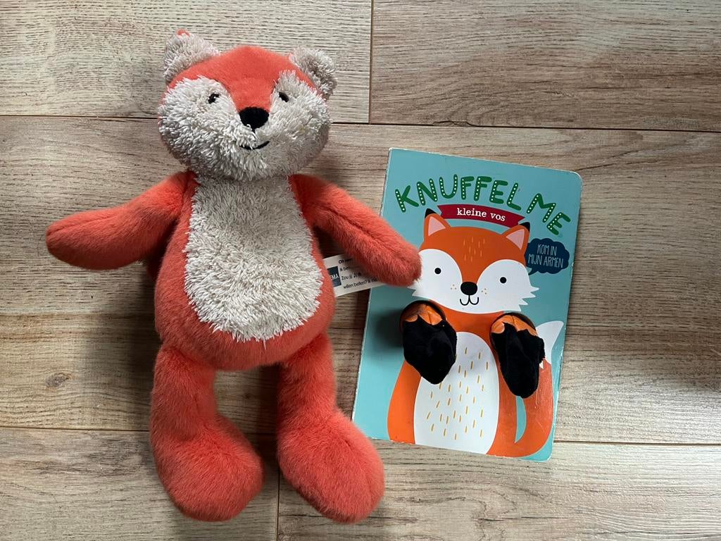 Vingerpop boek en knuffel - Kleine vos, Ophalen of Verzenden, Zo goed als nieuw