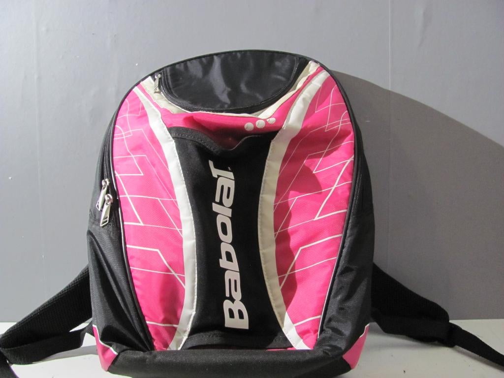 zgan babolat rugtas roze/zwart met diverse, Sport en Fitness, Tennis, L2, Ophalen of Verzenden, Zo goed als nieuw, Tas