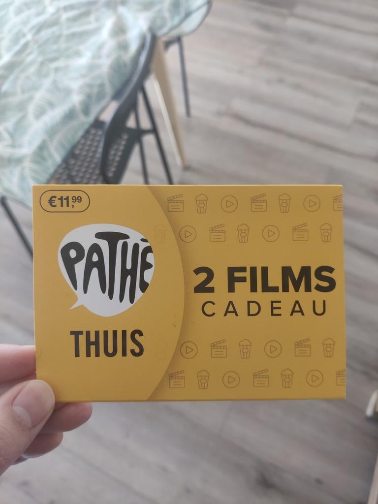 Pathe thuis film(2x), Tickets en Kaartjes, Twee personen, Overige soorten