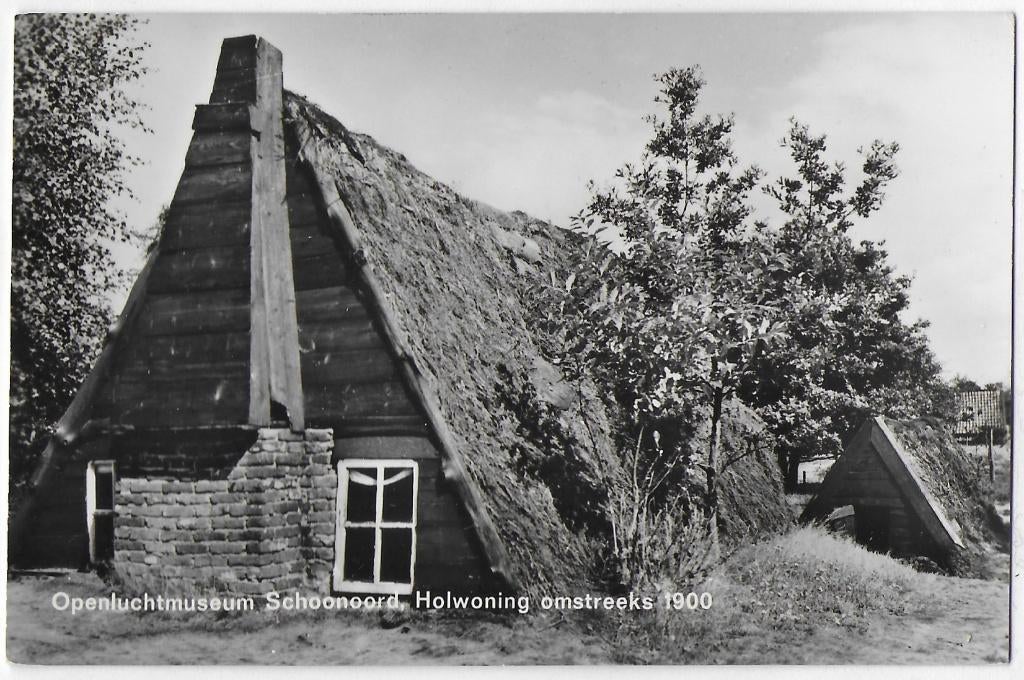 Schoonoord Holwoning Oude Ongelopen Ansichtkaart ( B3225 ), Ophalen of Verzenden, 1960 tot 1980, Gelopen